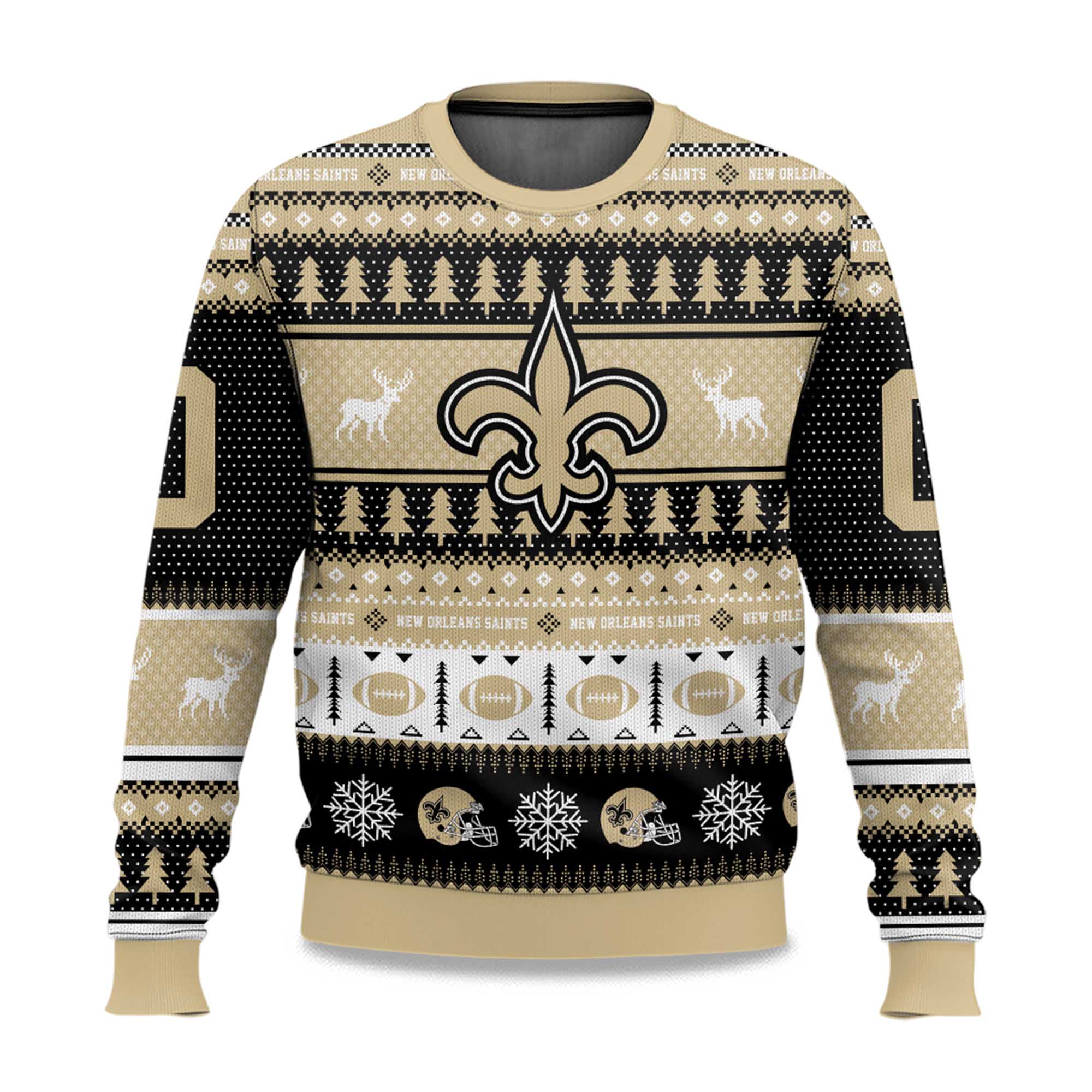 2025 Christmas Saints Personalized Ugly Sweater