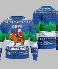 2025 Christmas Santa Capy Ugly Christmas Sweater 