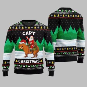 Alternative view of 2025 Christmas Santa Capy Ugly Christmas Sweater - Grishko.com