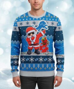 2025 Christmas Santa Claus Lions Ugly Sweater