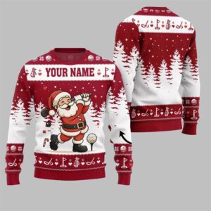 2025 Christmas Santa Golf Ugly Christmas Sweater - Grishko.com