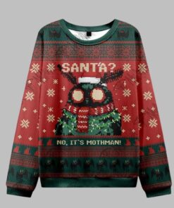 Alternative view of 2025 Christmas Santa No It's Mothman Ugly Christmas Sweater 