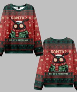 2025 Christmas Santa No It's Mothman Ugly Christmas Sweater 