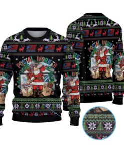 Alternative view of 2025 Christmas Santa United States Postal Service Christmas Ugly Sweater 