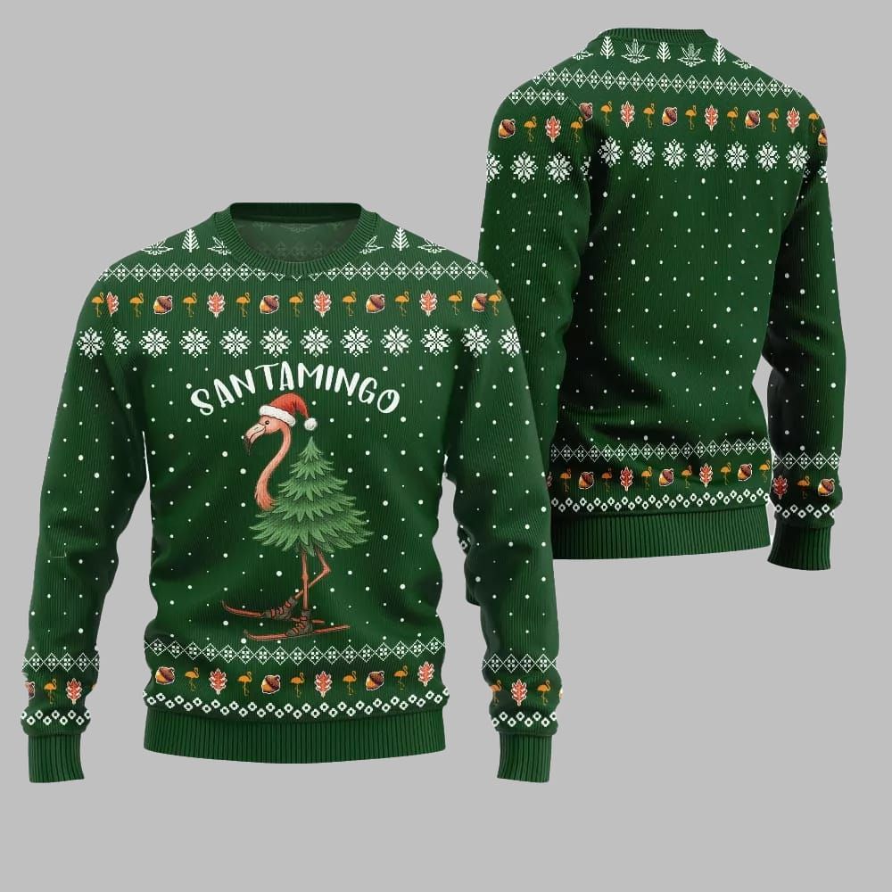 2025 Christmas Santamingo Ugly Christmas Sweater - Grishko.com