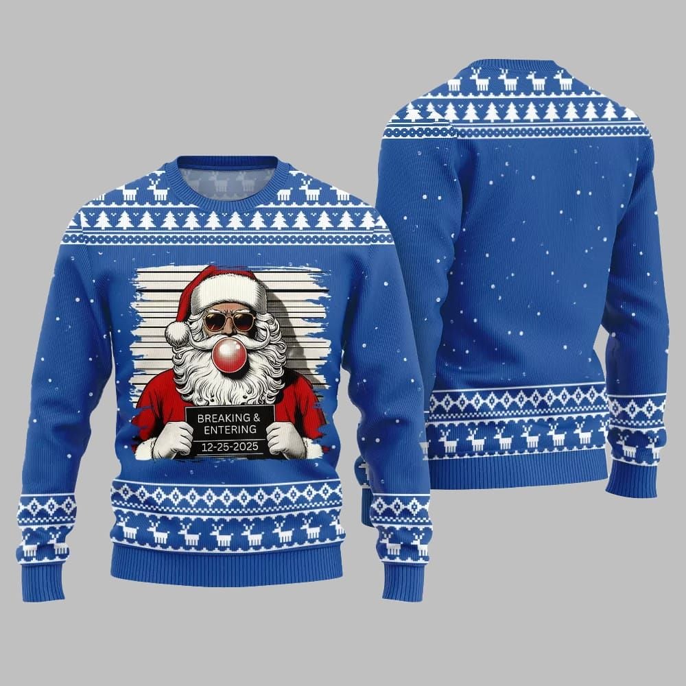 2025 Christmas Santas Breaking And Entering Ugly Christmas Sweater - Grishko.com - Image 3