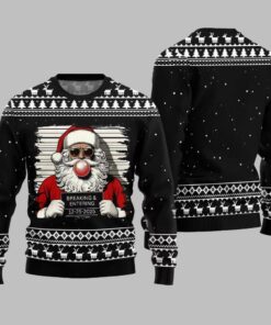 Alternative view of 2025 Christmas Santas Breaking And Entering Ugly Christmas Sweater 
