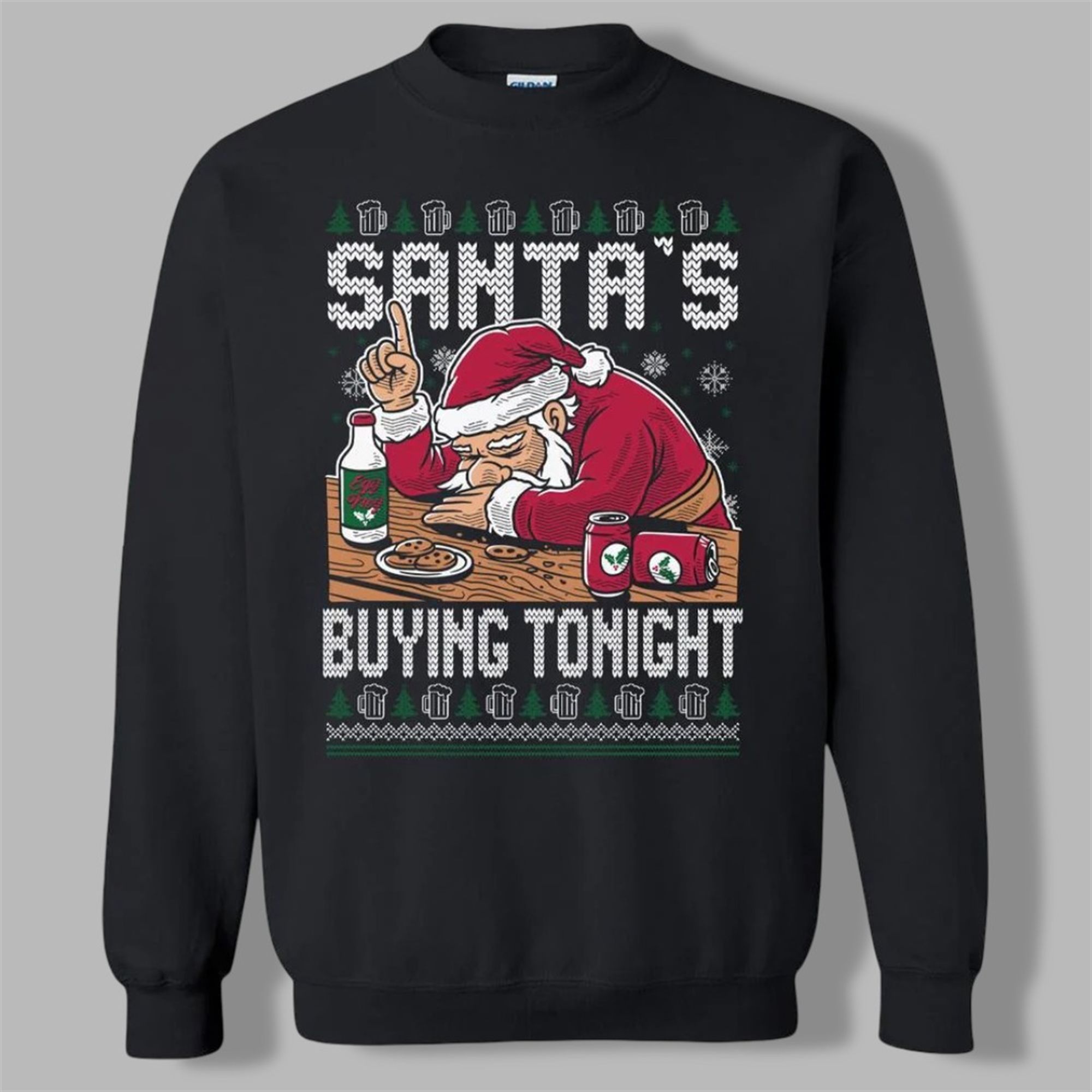 2025 Christmas Santa's Buying Tonight Ugly Sweater - Grishko.com
