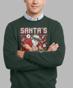 Alternative view of 2025 Christmas Santa's Setlist Ugly Sweater 