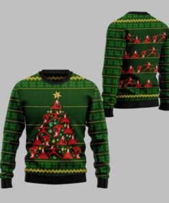 2025 Christmas Santas Yoga Ugly Christmas Sweater 