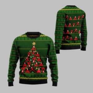 2025 Christmas Santas Yoga Ugly Christmas Sweater - Grishko.com