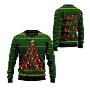 Alternative view of 2025 Christmas Santas Yoga Ugly Christmas Sweater - Grishko.com