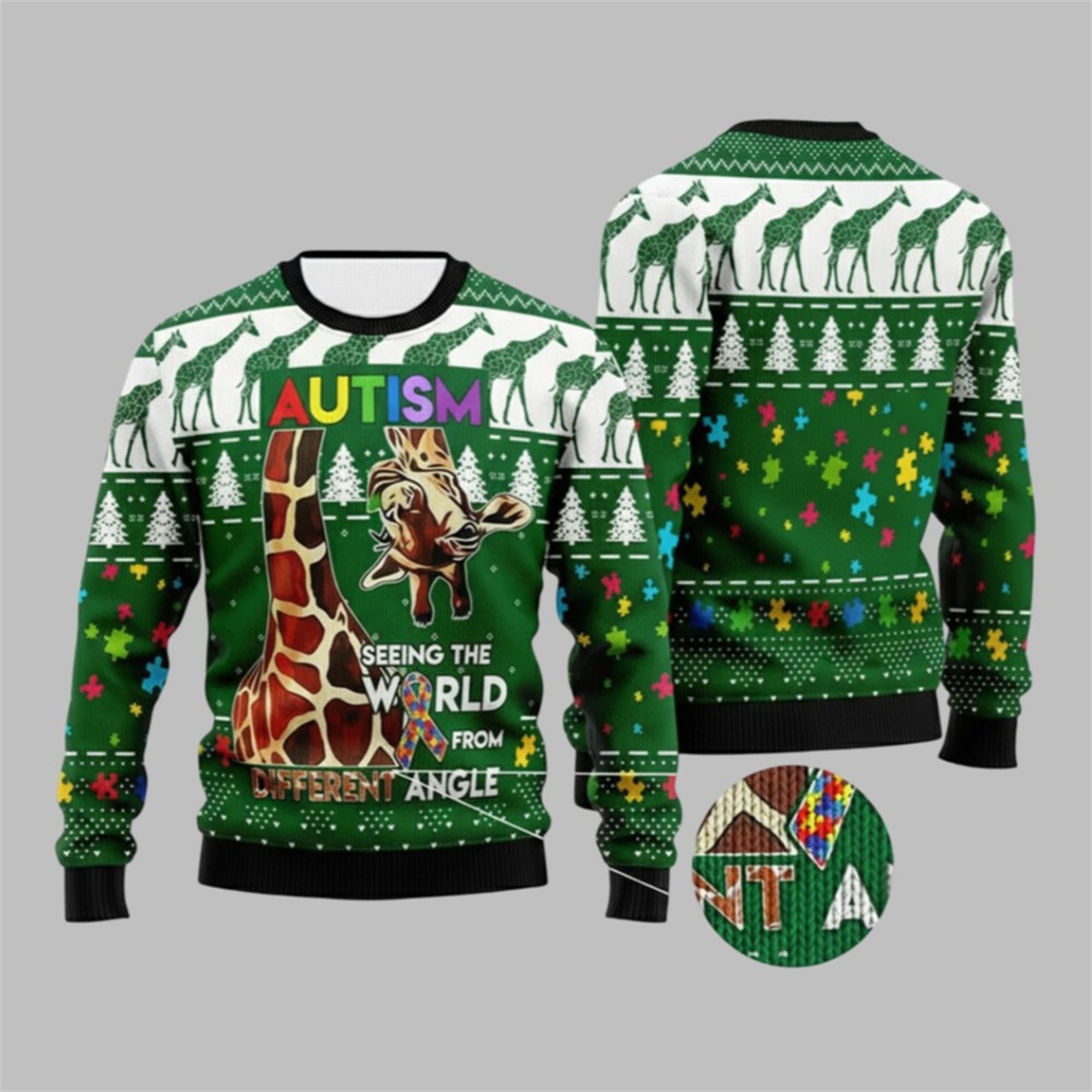 2025 Christmas Seeing The World From A Different Angle Ugly Sweater - Grishko.com