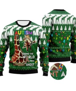 Alternative view of 2025 Christmas Seeing The World From A Different Angle Ugly Sweater 