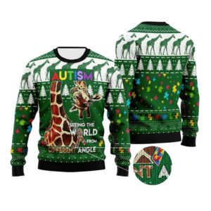 Alternative view of 2025 Christmas Seeing The World From A Different Angle Ugly Sweater - Grishko.com