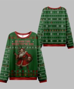 2025 Christmas Sees You When You're Bad Ugly Sweater 