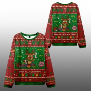 2025 Christmas Shop Till You Drop Ugly Sweater - Grishko.com