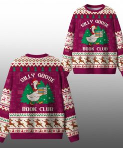 2025 Christmas Silly Goose Book Club Ugly Sweater 