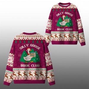 2025 Christmas Silly Goose Book Club Ugly Sweater - Grishko.com