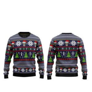 Alternative view of 2025 Christmas Skull Christmas Ugly Christmas Sweater - Grishko.com