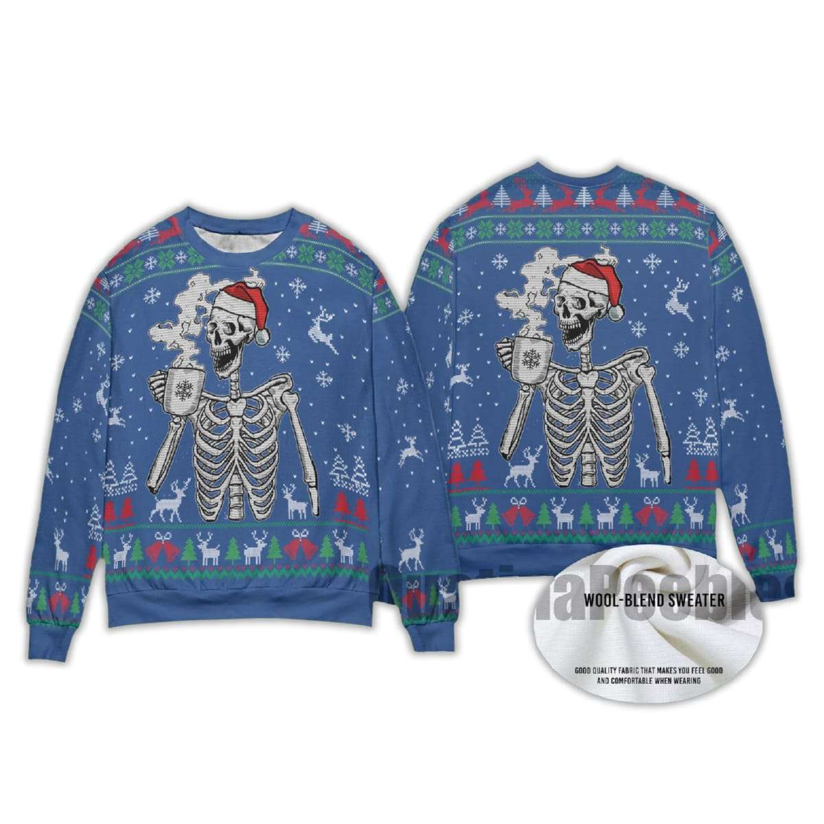 2025 Christmas Skull Ugly Christmas Sweater - Image 3