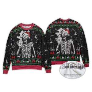 2025 Christmas Skull Ugly Christmas Sweater