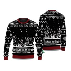 2025 Christmas Skull Ugly Sweater