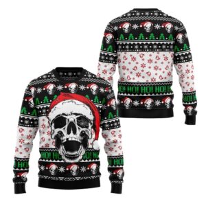 Alternative view of 2025 Christmas Skull Xmas Hohoho Ugly Christmas Sweater - Grishko.com