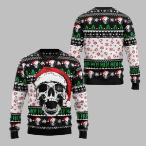 2025 Christmas Skull Xmas Hohoho Ugly Christmas Sweater - Grishko.com