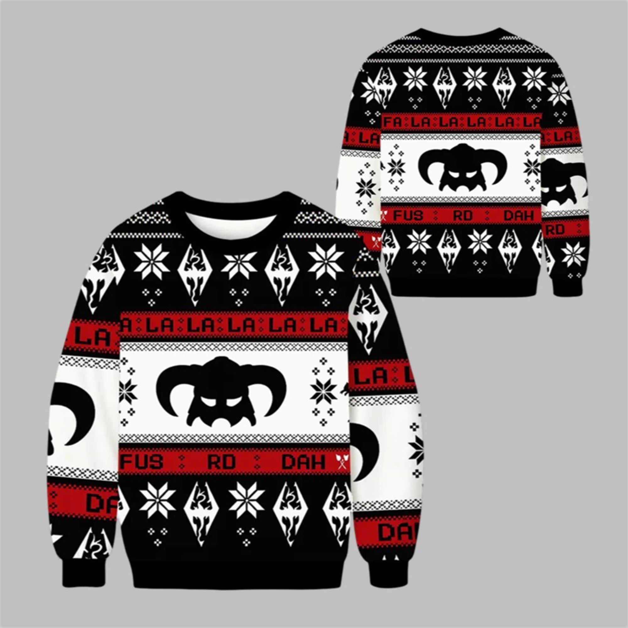 2025 Christmas Skyrim Fusrodah Ugly Sweater - Grishko.com