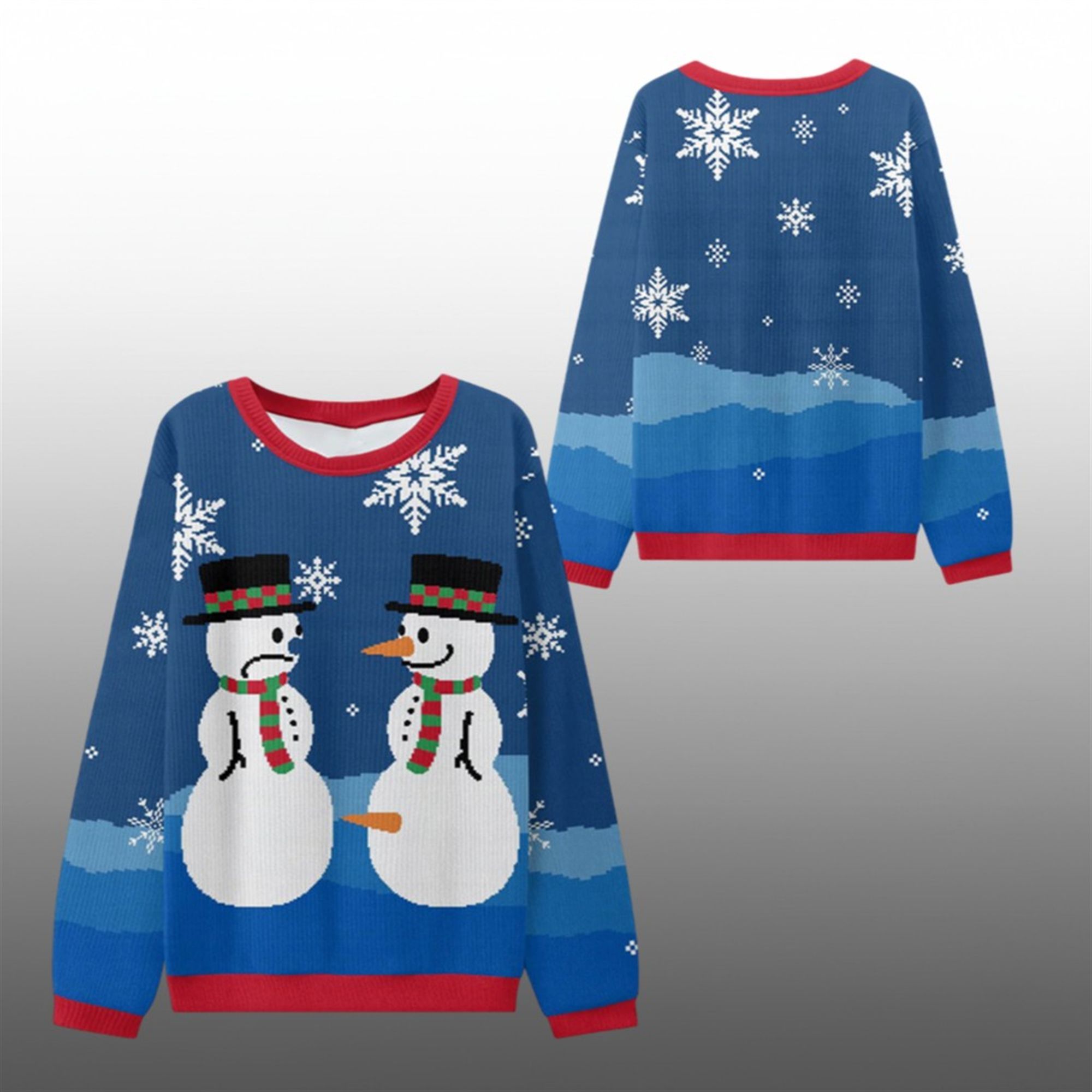 2025 Christmas Snowman Carrot Envy Ugly Sweater - Grishko.com