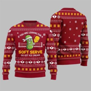 2025 Christmas Soft Serve Pickleball Ugly Sweater - Grishko.com