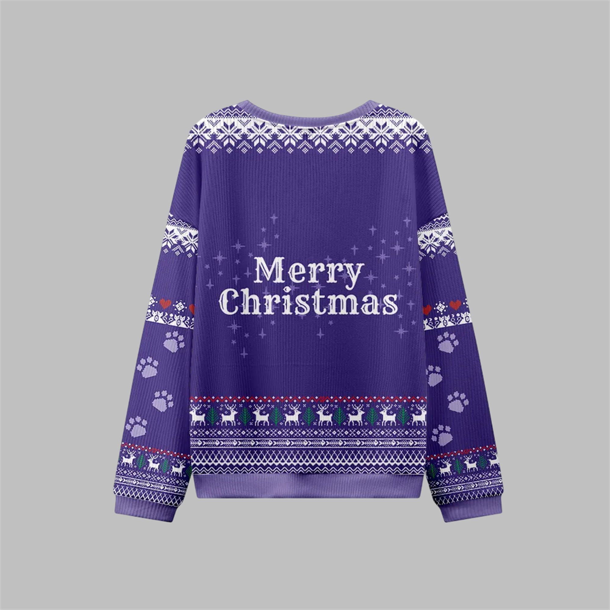 2025 Christmas Sorry I'm An Indoor Cat Ugly Sweater - Image 3