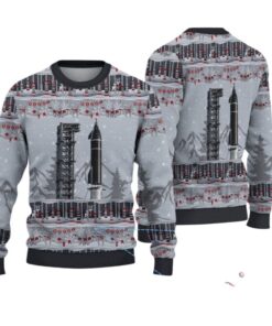 Alternative view of 2025 Christmas SpaceX Starship Ugly Sweater 