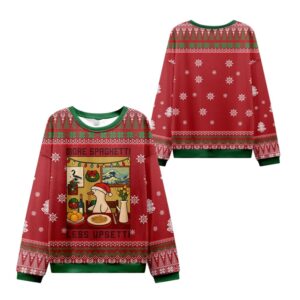 Alternative view of 2025 Christmas Spaghetti Less Upsetti Ugly Sweater - Grishko.com