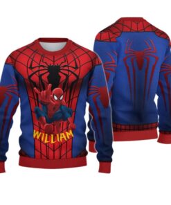 Alternative view of 2025 Christmas Spider Hero Christmas Ugly Sweatshirt 
