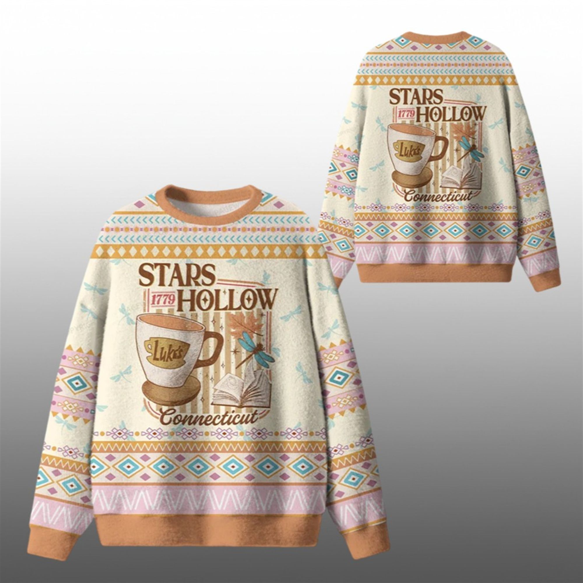 2025 Christmas Stars Hollow 1779 Connecticut Ugly Sweater - Grishko.com