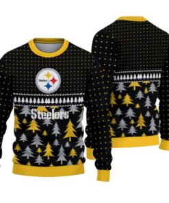 Alternative view of 2025 Christmas Steelers Ugly Sweater 