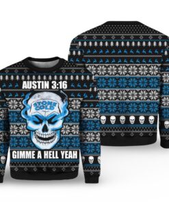 Alternative view of 2025 Christmas Stone Cold Steve Austin 3 16 Ugly Sweater 