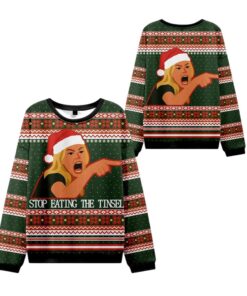 Alternative view of 2025 Christmas Stop Eating The Tinsel Ugly Sweater 