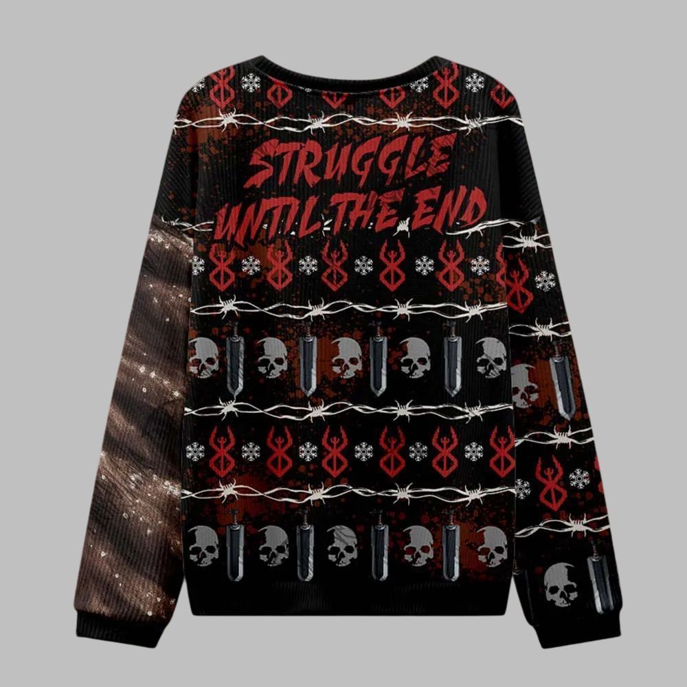 2025 Christmas Struggle Until the End Ugly Christmas Sweater - Grishko.com - Image 3