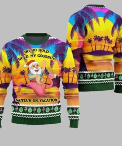 2025 Christmas Sunny Santa Soaked Vacation Ugly Christmas Sweater 