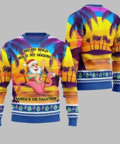 Alternative view of 2025 Christmas Sunny Santa Soaked Vacation Ugly Christmas Sweater 