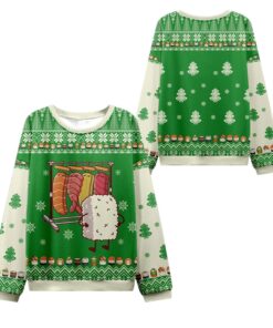Alternative view of 2025 Christmas Sushi Choosing Clothes Ugly Sweater 