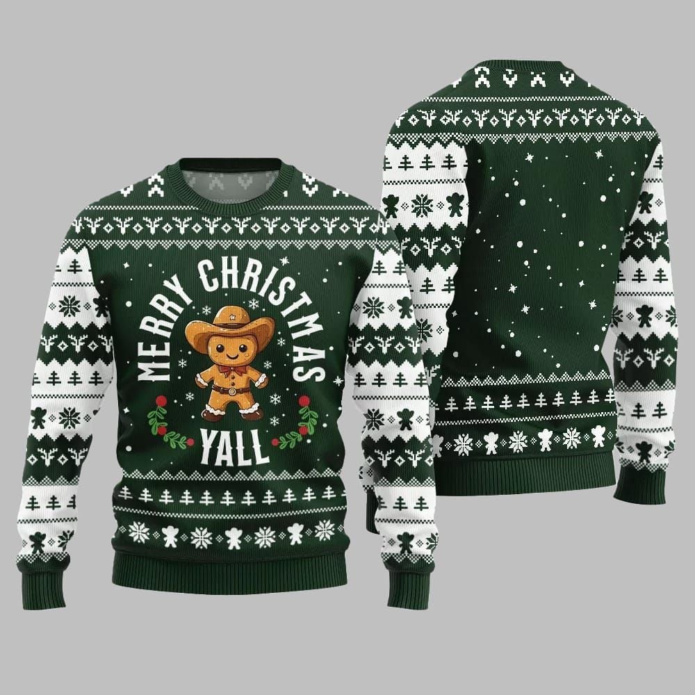 2025 Christmas Sweet & Silly Gingerbread Cookie Ugly Christmas Sweater - Image 4