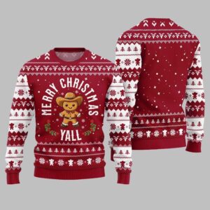 2025 Christmas Sweet & Silly Gingerbread Cookie Ugly Christmas Sweater - Grishko.com