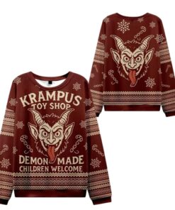 Alternative view of 2025 Christmas Terrible Krampus Toys Shop Ugly Sweater 