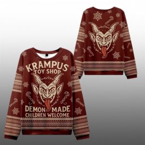 2025 Christmas Terrible Krampus Toys Shop Ugly Sweater - Grishko.com