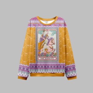 Alternative view of 2025 Christmas The Audacity Tarot Card Ugly Christmas Sweater - Grishko.com