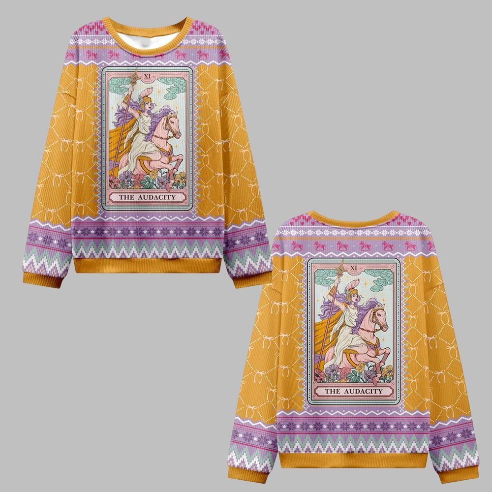 2025 Christmas The Audacity Tarot Card Ugly Christmas Sweater - Grishko.com